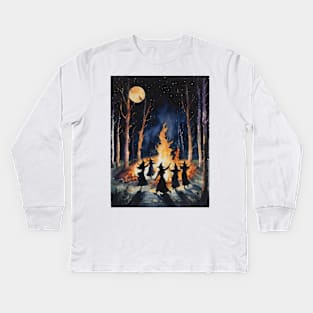 Fire Dance Kids Long Sleeve T-Shirt